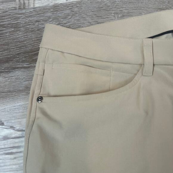 Lululemon ABC Pants 42 Beige Stretch Classic Chino Trousers Travel Work - Picture 5 of 9